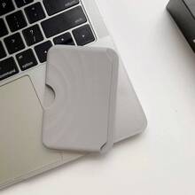Apple Silicone Wave Card Holder Magnetic Magsafe Card Slot Solid Color Liquid Silicone Back Sticker Shockproof Card Holder - Multicolor - View 13
