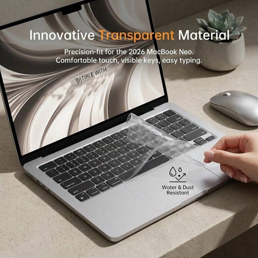 qialeduo Invisible Ultra-Thin American Version TPU Keyboard Protective Film, Compatible With MacBook Air Anti Fingerprint, Wear-Resistant And Dustproof Laptop Keyboard Protective Film - View 1