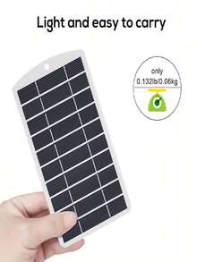 2W Lightweight Solar Charger, Portable Outdoor USB Solar Panel Power, Suitable For Phones And Headphones, Compact Backpack Solar Panel, Suitable For Camping, Hiking And Emergency Use - Solar Panel - View 10