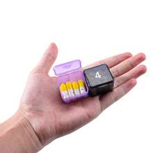 1 Month 30 Days Pill Organizer Box, Portable Medication Reminder Pill Case With Compartments For Daily Dose - Multicolor - View 6
