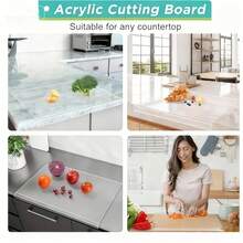 Clear Acrylic Cutting Board, Transparent Countertop Protector Mat, Scratch Heat Resistant Multi-Purpose Board, For Kitchen Chopping, Baking, Bathroom Vanity And Kids Craft Activity Use - Multicolor - View 10