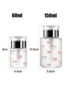 Bow Tie Pattern Nail Polish Remover Bottle, Suitable For Nail Polish Remover - Refillable Travel Packaging Bottle, Suitable For Home, Salon, And Travel Use. Dome Design, Hand Wash Only, Reusable , Makeup Remover Bottle, Travel Essentials - Multicolor - View 7