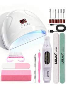 Nail Salon Set, Nail Lamp, Nail Polish Gel Dryer, Electric Nail Drill, Electric Nail Drill Bits, Nail File, Nail Art Set, Premium Nail & Pedicure Tools - Perfect For Salon-Grade Home Use, Essential Tools For Nail Art Enthusiasts - Multicolor - View 14