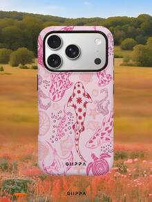 GIIPPA 1件粉色底色配粉色調海洋圖案設計手機殼，適用於Phone 17 Pro Max，兼容Phone 16 Pro Max、15 Pro Max、14 Pro Max，韓系高端時尚趣味手機殼，兼容11/12/13/14/15/16 Pro Max Plus，優雅設計男女皆宜，送女友的完美禮物，適合聖誕節、情人節、復活節、婚禮季和生日 - 彩色 - 查看 8