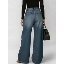 Women Jeans - 復古藍 - 查看 3