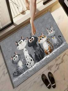 Crystal Velvet Paw Print Welcome Doormat - Durable & Quick-Drying, Suitable For Indoor And Outdoor Use - Stylish Decorative Rug For Living Room, Bedroom, Bathroom, Kitchen, Patio And Laundry Room - Multicolor - View 17