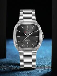 GUSALAI Men's Fashion Square Quartz Watch, Unisex, Multiple Colors Available, Suitable For Daily Wear, Valentine's Day Gift, Birthday Gift Choice - one-size - View 15