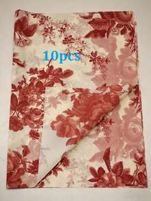 10/20/25/50 Sheets Red Peony Pattern Tissue Paper, Suitable For DIY Crafts, Party Gifts, Bouquet Wrapping, Clothing Packaging And Birthday Gift Decoration - Red Peony - View 9