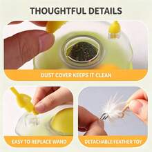 Multifunctional Cat Rolling Ball Toy With Feather Teaser, Bell And Catnip Ball, 360° Rotating Self-Play Interactive Kitten Toy, Durable ABS Material, Relieve Boredom Pet Entertainment Supplies - View 5