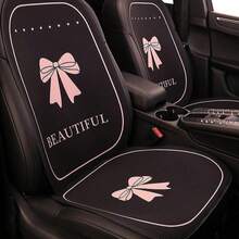 1pc Women's Car Seat Cushion, Cute Bow Knot Design, Skin-Friendly Breathable, All-Season Universal - A - View 3