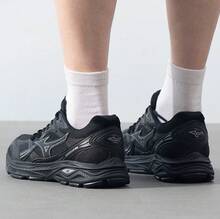 Mizuno New LG 10S Mesh Breathable Sports Shoes, Retro Lightweight Running Shoes For Men And Women - Black - View 7