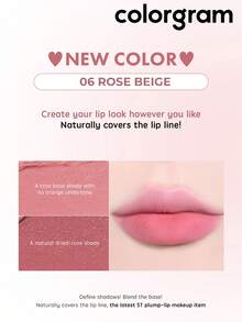 Colorgram All-In-One Lip Liner Pencil, Multi-Function Lip Liner & Lip Contour, Natural Tone, Matte Finish, Create Fuller & More Voluminous Lips, Lip Plumping Effect, Silky Creamy Texture - 03 Peach Beige - View 3