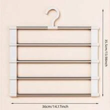 Multi-Layer Foldable Pants Rack, Space-Saving Universal Closet Pants Rack, Suitable For Skirts, Scarves, Towels, Bed Sheets, Ties And Belts - Multicolor - View 7