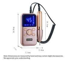 USB Rechargeable Electric Nail File Set - Multi-Speed Adjustable, Portable Nail Polisher And Foot Care Tool, Includes Nail File And Dead Skin Scraper, Suitable For Home Manicure Salon, Professional Nail And Pedicure Shaping Tool, Professional Nail Drill, Battery Capacity: 1800mAh - A - View 3