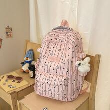 LECEY Mochila de gran capacidad para estudiantes de secundaria, preparatoria y universidad para mujeres - Rosa - Ver 3