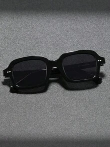 Visivana 1 Pair Men Retro Rectangular Versatile Fashion Glasses, Suitable For Outdoor, Cycling, Beach And Party Back To School Fashionable Preppy School Look - Multicolor - View 7