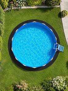1pc/Set Round Pool Pad, Suitable For 10/12ft Above Ground Pool, Pool Bottom Mat, Thickened Black Protective Liner, Prevent Puncture - Multiple Styles - View 4