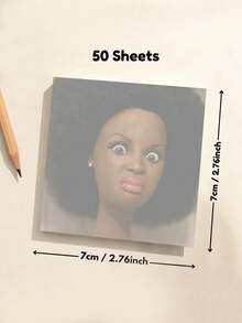 50 piezas de blocs de notas creativos y divertidos con muñecas enojadas, bloc de notas de humor para estudiantes y oficina, blocs de notas con expresiones de cabello rizado africano, adecuados para planificación diaria, regalo de broma hermoso y divertido, papelería para niños, papelería para estudiantes, suministros de oficina, adecuados para la temporada de regreso a la escuela, regalos de regreso a la escuela, regreso a la escuela - Multicolor - Ver 3