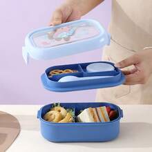 1 pieza Fiambrera apilable y linda con utensilios, caja bento a prueba de fugas, adecuada para comida para llevar, trabajo, picnic, uso escolar de estudiantes, esencial para la vuelta a la escuela - Multicolor - Ver 10