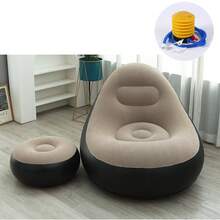 Seating furniture set / Sofa set Kursi Santai Tiup Dewasa, Sofa Lipat Portabel dengan Sandaran Kaki, Sofa Bantalan Udara untuk Ruang Tamu dan Kamar Tidur - Sofa tiup pemalas kopi - View 15