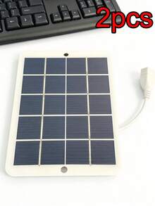 2/1pc Outdoor Travel Mini Solar Panel Charger 2W 5V USB Output, Lightweight Portable Solar Power Charging Panel For Camping Hiking Picnic RV Small Devices - Solar Whiteboard - View 16