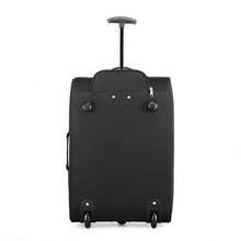 Bagaglio a mano piccolo, bagaglio leggero, valigia trolley morbida con due ruote, valigia da cabina per uomo e donna, adatta per viaggi di lavoro e vacanze - nero - Visualizzare 9