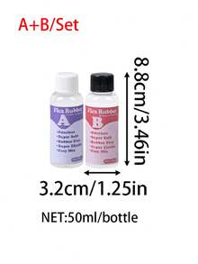 50ml/100ml/250ml Silicone Líquido, Adequado para Fazer Brinquedos Squishy, Gel de Resina Squishy Tipo AB 1:1, Kit de Fabricação de Borracha de Silicone Líquida Macia Squishy, Adequado para Brinquedos DIY de Alívio de Estresse, Boa Elasticidade, Cura Rápida, 50ml/100ml/250ml/500ml - 2 garrafas - Visão 7