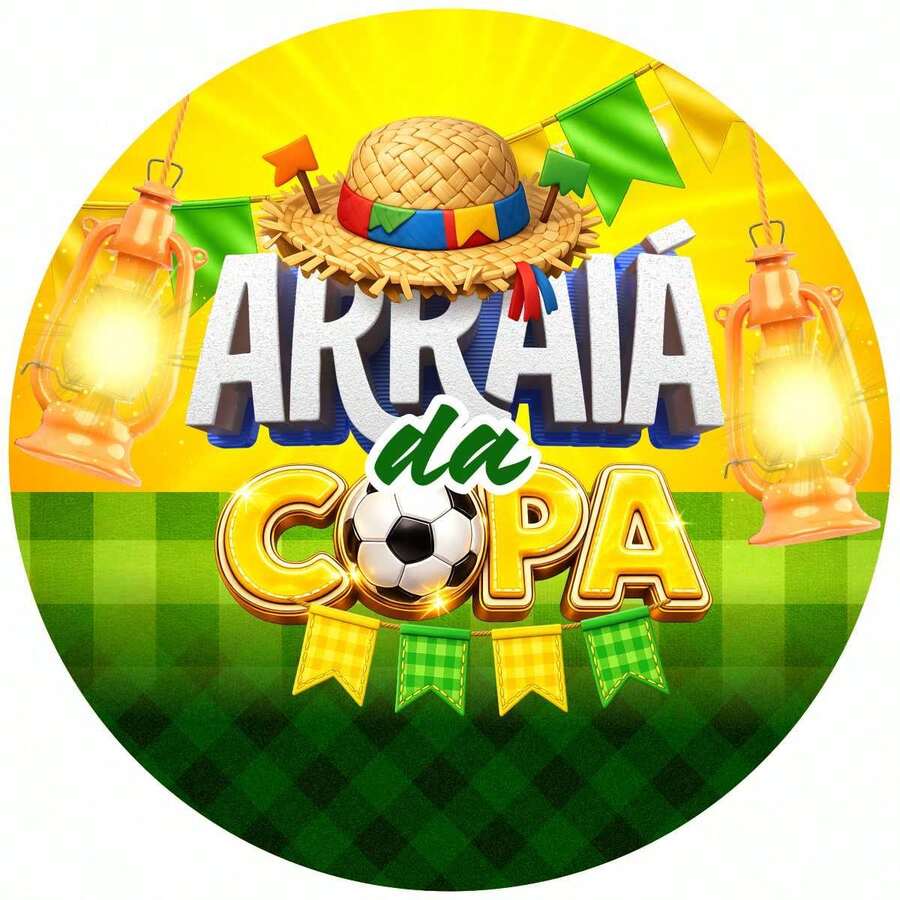 Round Party Backdrop, Easy To Put On, 1.50m, For June Festivals And Arraiás (Brazilian June Festival). - FJN170 - 查看 1