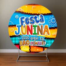 Round Party Panel Easy Dress 1.50m June Party Arraiá - FJN161 - View 2