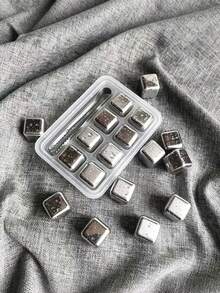 316 Stainless Steel Reusable Ice Cubes, Metal Ice Beads For Home Use, 304 Ice Stones For Chilling Soda And Drinks - Silver - View 7