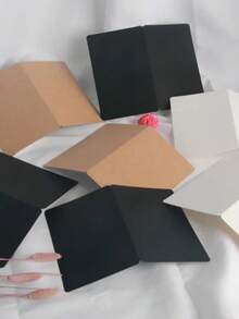10pcs/Set Kraft Paper Blank Cards Folding Type Gift Blessing Card Christmas Wedding Festival Envelope Card Invitation Card - Kraft Paper - View 2