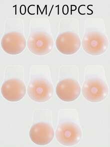 2/10入可重複使用無縫矽膠乳貼，隱形提拉防滑乳貼，純色內衣配件，100%矽膠材質，可手洗易清潔，適合所有胸圍尺寸 - 彩色 - 查看 16