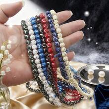 2D Flat, 99-Star And Moon Bead Rosary For Prayer, Arabic Bracelet Rosary,Middle Eastern Rosary,Holiday Gift - Stars and Moon - View 2