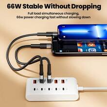 Adaptador USB de 10 puertos [5USB+5PD] Hub de 66W Carga rápida Multi-interfaz, Carga rápida Amplia compatibilidad Dispositivos de interfaz USB, Adecuado para computadoras, portátiles, tabletas y otros dispositivos USB de 5V, Hub USB 10-en-1 con carga rápida PD de 66W y transferencia de datos, Adaptador multi-puerto compacto compatible con portátiles, tabletas, teléfonos inteligentes, unidades USB, discos duros externos y otros dispositivos USB, Adecuado para hogar, oficina, viajes, computadoras, cámaras - Ver 11