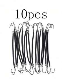 30Pcs/5Pcs Hair Bungee Hooks, Elastic Ponytail Hook Holders For Thick Curly Hair, Mixed Colors Non-Slip Hair Ties Styling Accessories Tools For Women - Multicolor - View 10