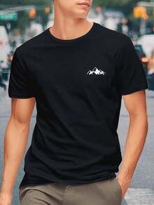 Men T-Shirts - 黑色 - 查看 1