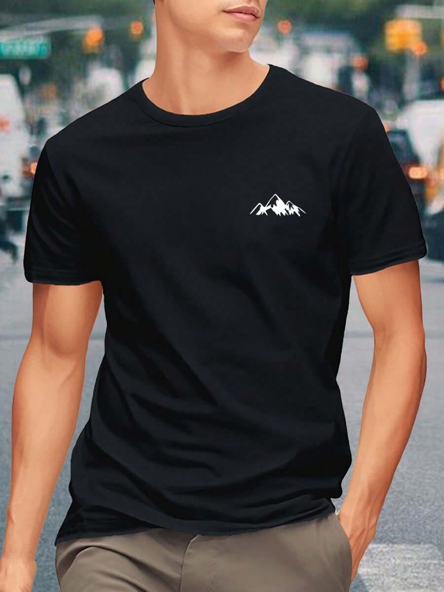 Men T-Shirts - 黑色 - 查看 1