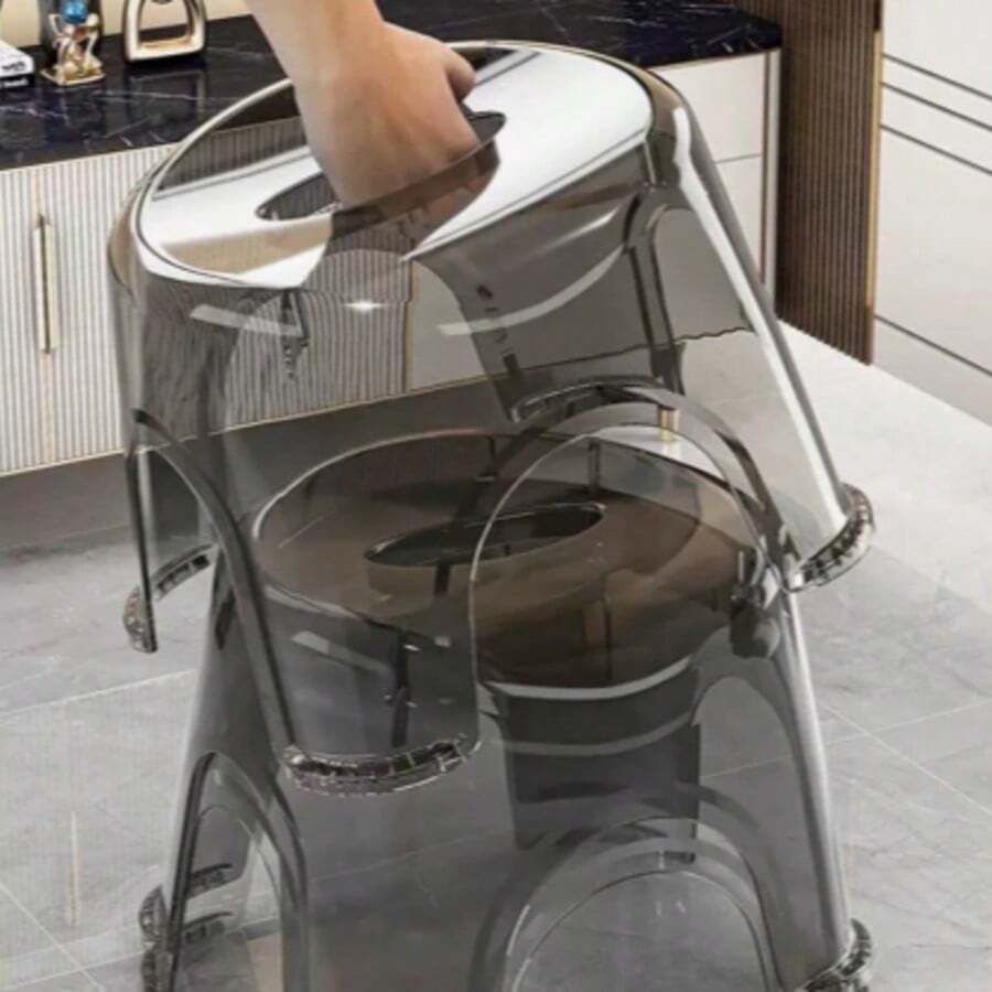 透明加厚塑料小凳子 防滑低矮浴室淋浴凳 家用洗手腳踏凳 - 彩色 - 查看 1