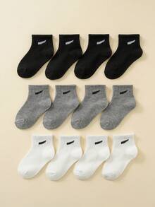 12 Paar/10 Paar Kindersocken Babysocken langanhaltend verschleißfest bequeme Socken - Verschiedenfarbig - Übersicht 27