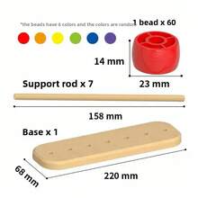 Multi-Functional Educational Stress Relief Toy Gift Set, Finger Transformation Chain, Finger Spinner, Multi-Player Tic Tac Toe Desktop Game, Wooden Stacking Blocks Color Sorting Matching Teaching Aid, Children's Thinking Training Birthday Gift - Multicolor - View 5