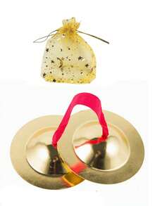 Professional Gong Cymbal Percussion Instrument, Hand Gong For Baby's First Birthday, Copper-Plated Percussion Accessory, Rhythm Instrument, Small Copper Bell, Suitable For Party, Stage Performance, Dance Hall Entertainment - Multicolor - View 8