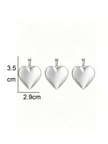 3pcs Fashion Stainless Steel 18K Gold Plated Heart Oval Portrait Relief Locket Pendant, Locket Photo Box With Flip Cover, DIY Unique Ideal Gift For Friends Birthday, Family, Mom/Grandma/Wife Anniversary Gift, Autumn Fashion, Casual, Vintage, Personalized, Daily Wear, Party, Mother's Day, Valentine's Day, Graduation, Wedding - Multicolor - View 17