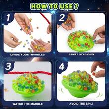 Children's Early Education Interactive Competitive Toy, Parent-Child 2-Player Desktop Game, Stress Relief Rolling Ball Storage UFO, Automatic Circular Sliding Climbing Track, Rainbow Speed Stacking Racing Cup, Focus Training Educational Tool, Casual Fun Gift For Boys And Girls - Multicolor - View 9