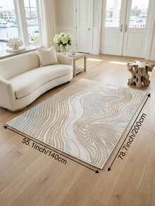 1pc Multi-Color Streamlined Mountain Living Room Rug, Suitable For Kitchen, Dining Room, Bedroom, Room Holiday Decor, Indoor/Outdoor, Office, Lobby, Anti-Slip Doormat, Bathroom Rug, Hallway, Study Gaming Area Rug - Multicolor - View 15