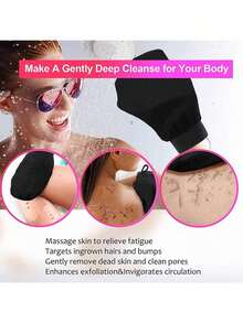 2/1pc Body Exfoliating Gloves, Double-Sided Body Cleansing Towel, Suitable For SPA, Massage And Body Exfoliation, Can Remove Dead Skin, Includes Multi-Color Deep Cleansing Bath Towel - Multiple Styles - View 6