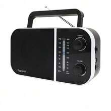 ARISE - Radio Portátil AM/FM Sytech SY-1677NG - Radio de Transistores con Gran Altavoz, Alimentación por Cable de Red o Pilas, Conexión Auriculares y Sintonización Analógica Sencilla - Ver 3
