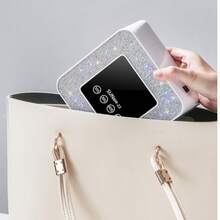 New Smart High-Power Nail Lamp Nail Dryer, Touch Screen, 21 LED UV Dual Beads, 4 Timers, Smart Sensor, Large Display, AB Rhinestone Decor, USB Cable, 2 Color Options,For Home, Salon Gift - White - View 8