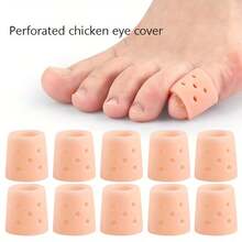 6/12/24pcs Silicone Toe Caps - Breathable Perforated Toe Caps, Suitable For Running, Hiking, Skating And Dancing - Soft And Elastic Hand Washable Design Toe Separators - Unisex, Beige - Multicolor - View 2