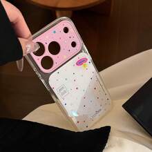 GUCADI Funda de teléfono estilo americano con polvo dorado transparente y cielo estrellado, pequeña estrella chapada, compatible con iPhone 17pm, 16, 14 transparente, graffiti personalizado Y2K con estrellas coloridas 15, protección de cobertura completa, personalizada, creativa, estilo geométrico, minimalista, fresca, estilo de bloques de color, nicho, estilo Ins. - Multicolor - Ver 7