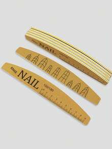 6/3/1 pieza Lima de uñas lavable y resistente al desgaste con escala, bloque amortiguador de uñas de esponja de doble cara para dar forma y pulir las uñas - Multicolor - Ver 3